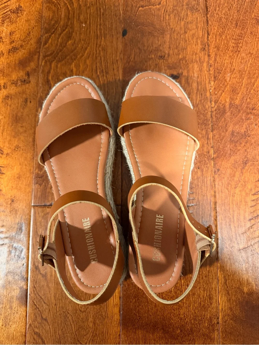 Women's Tan Espadrille Platform Sandals